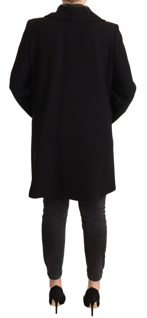 Dolce & Gabbana Black Double Breasted Long Sleeves Coat Jacket